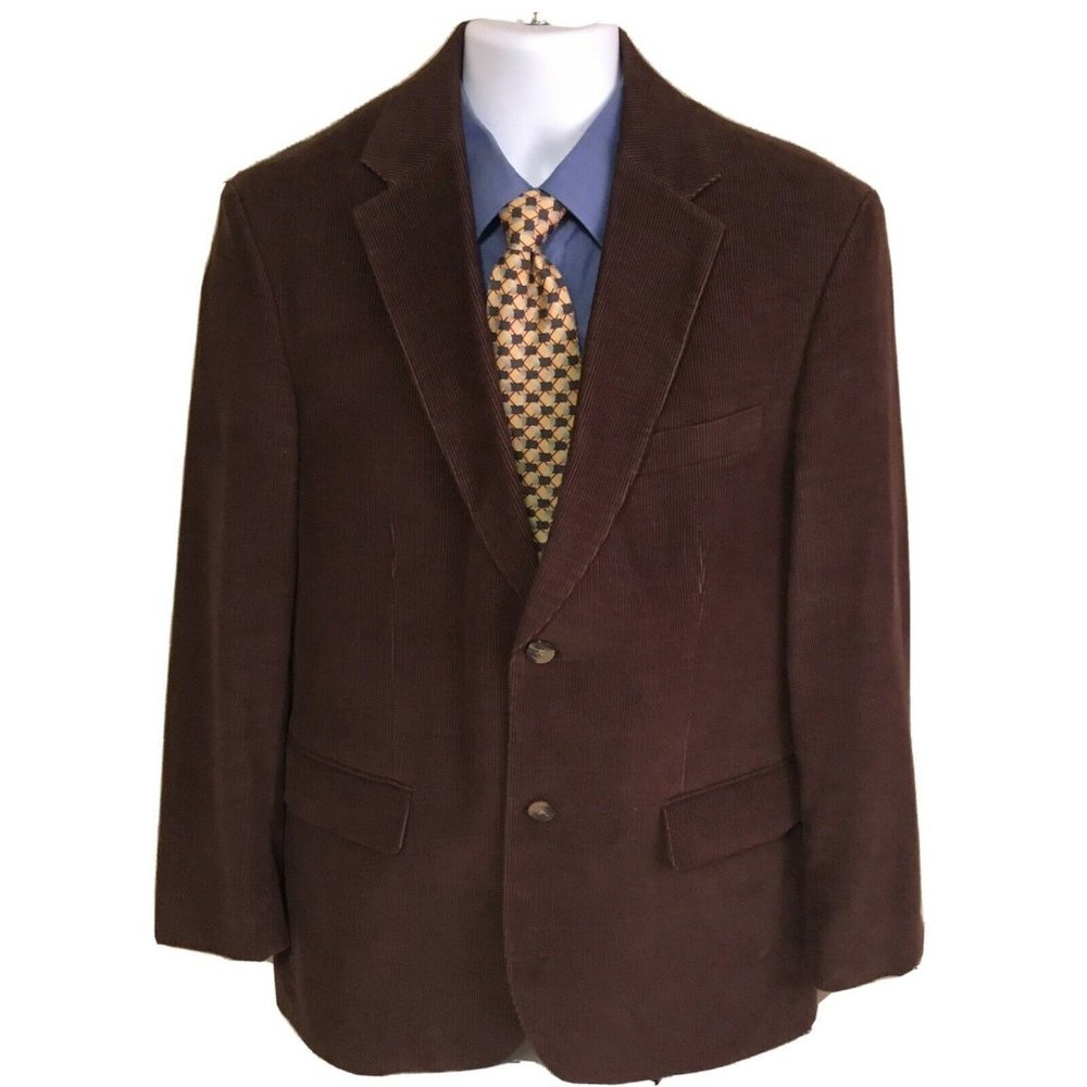 Dockers Mens Curduroy Blazer Sports Coat Brown 42